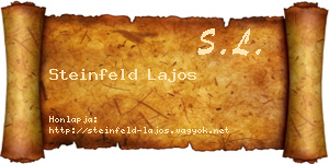 Steinfeld Lajos névjegykártya